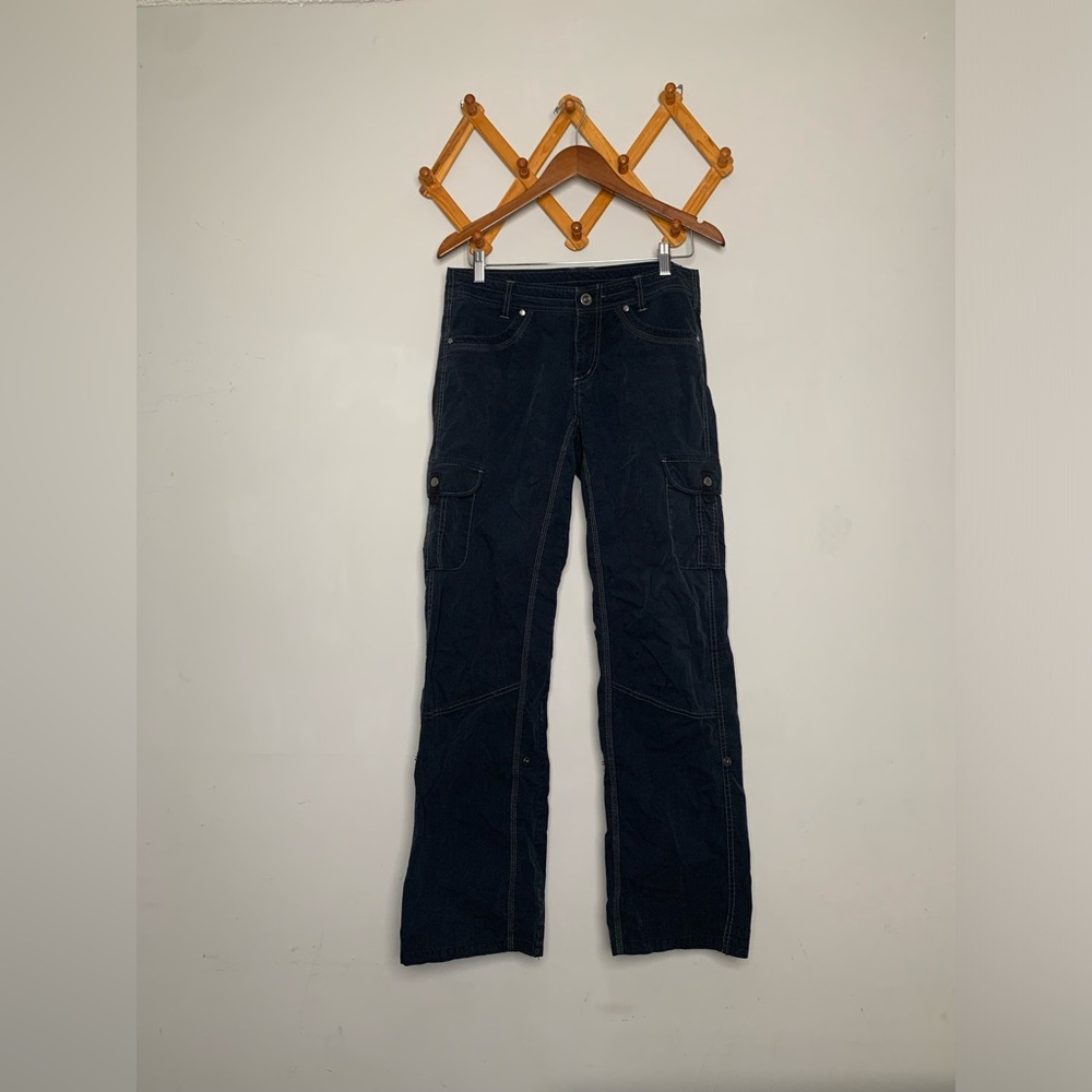 Women’s Kuhl Vintage Patina Dye Gray/Blue Hiking Pants/Capris  SZ 8